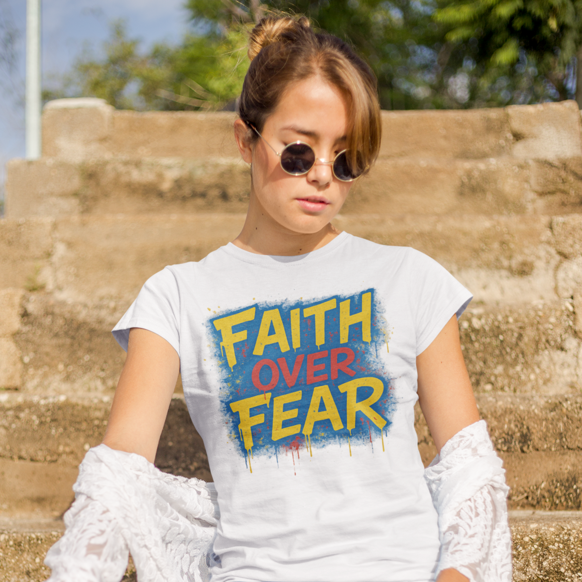 Faith Over Fear Graffiti
